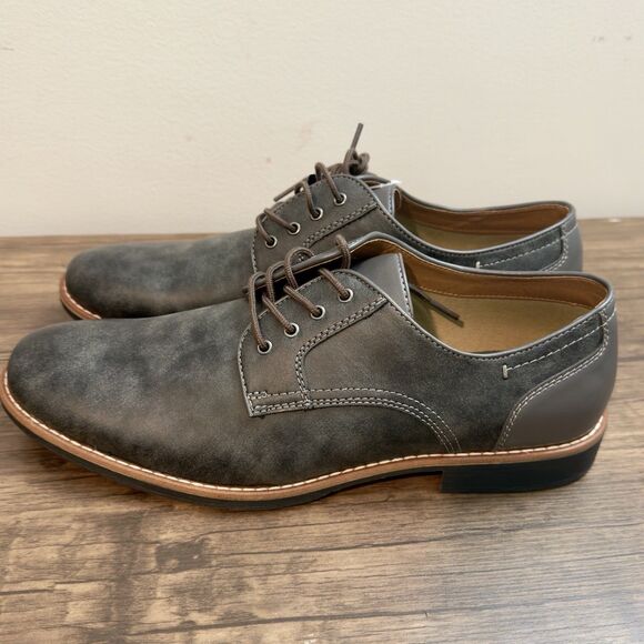 St. John's Bay Oliver Oxford Men's Dress Gray Shoes Size 12 M NWT (No Box) - Picture 1 of 9